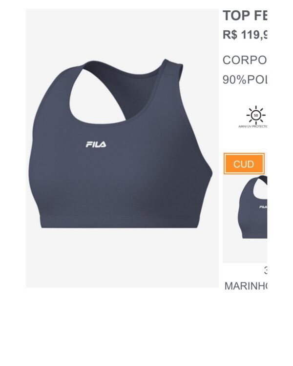 Top Fila Fem. Nadador Essential