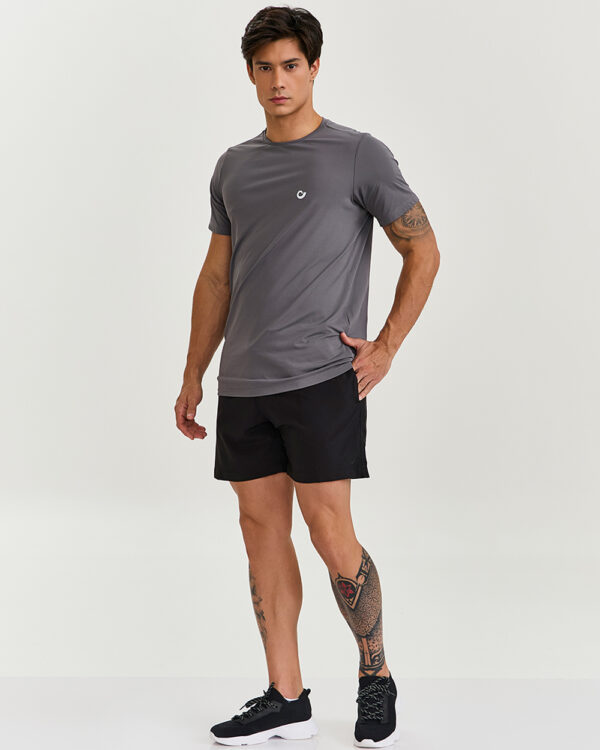 CAMISETA MASCULINA ETIQUETA NO PEITO Cinza Carbox foto 03